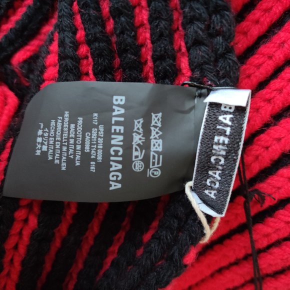 Balenciaga oversized distressed ribbed wool Scarf - Picture 6 of 7